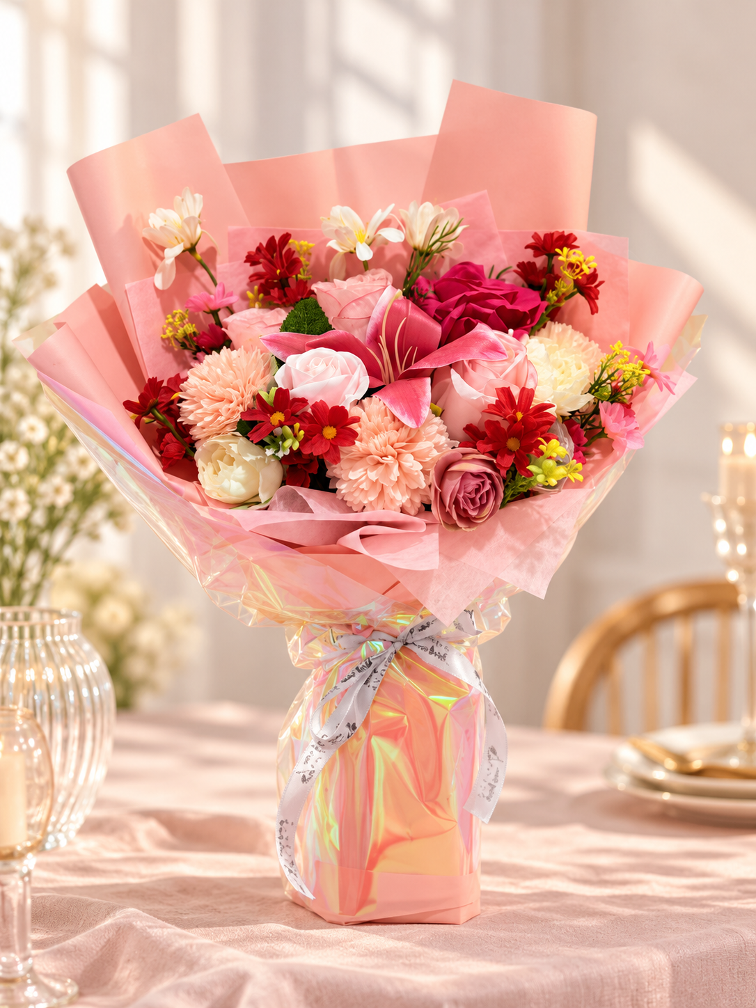 Blush Prismatic Bouquet thumbnail 5