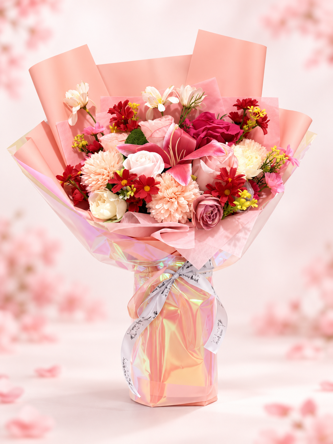 Blush Prismatic Bouquet foto 1