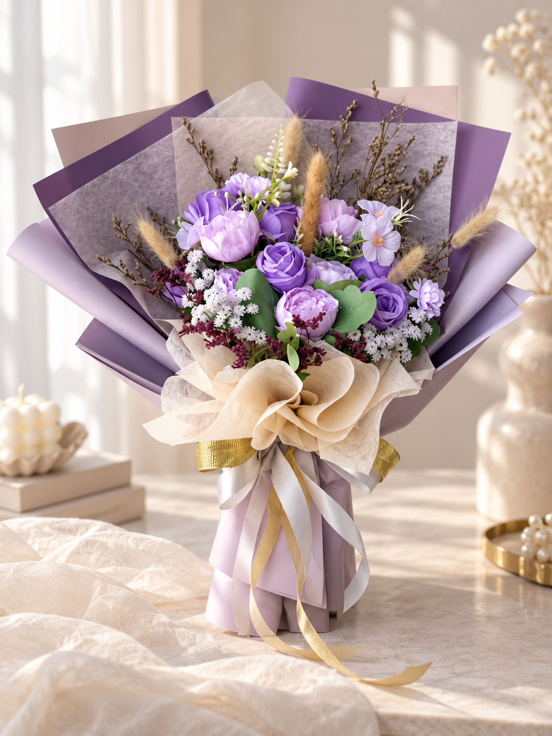 Amethyst Velvet Bouquet thumbnail 5