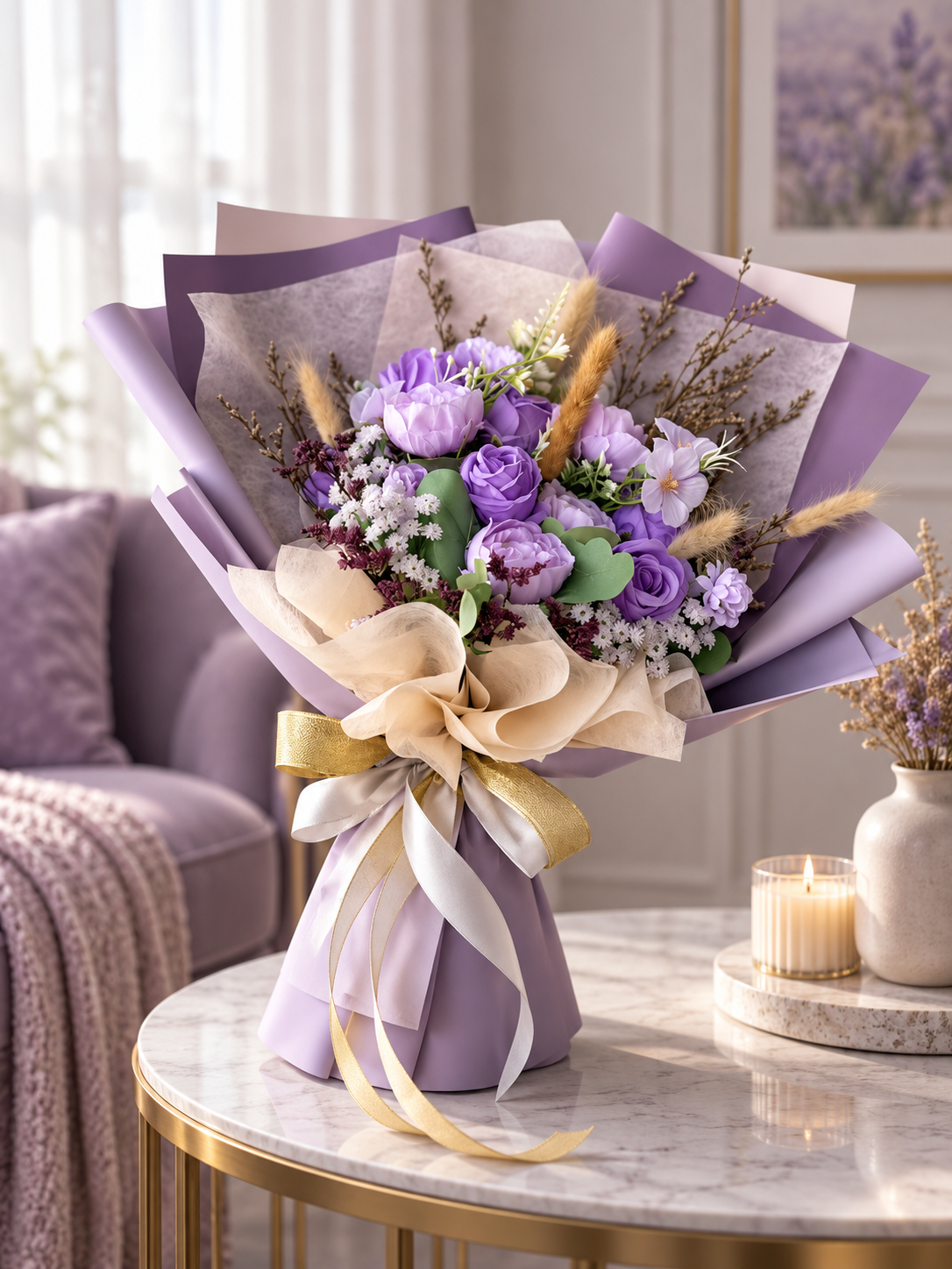 Amethyst Velvet Bouquet thumbnail 5