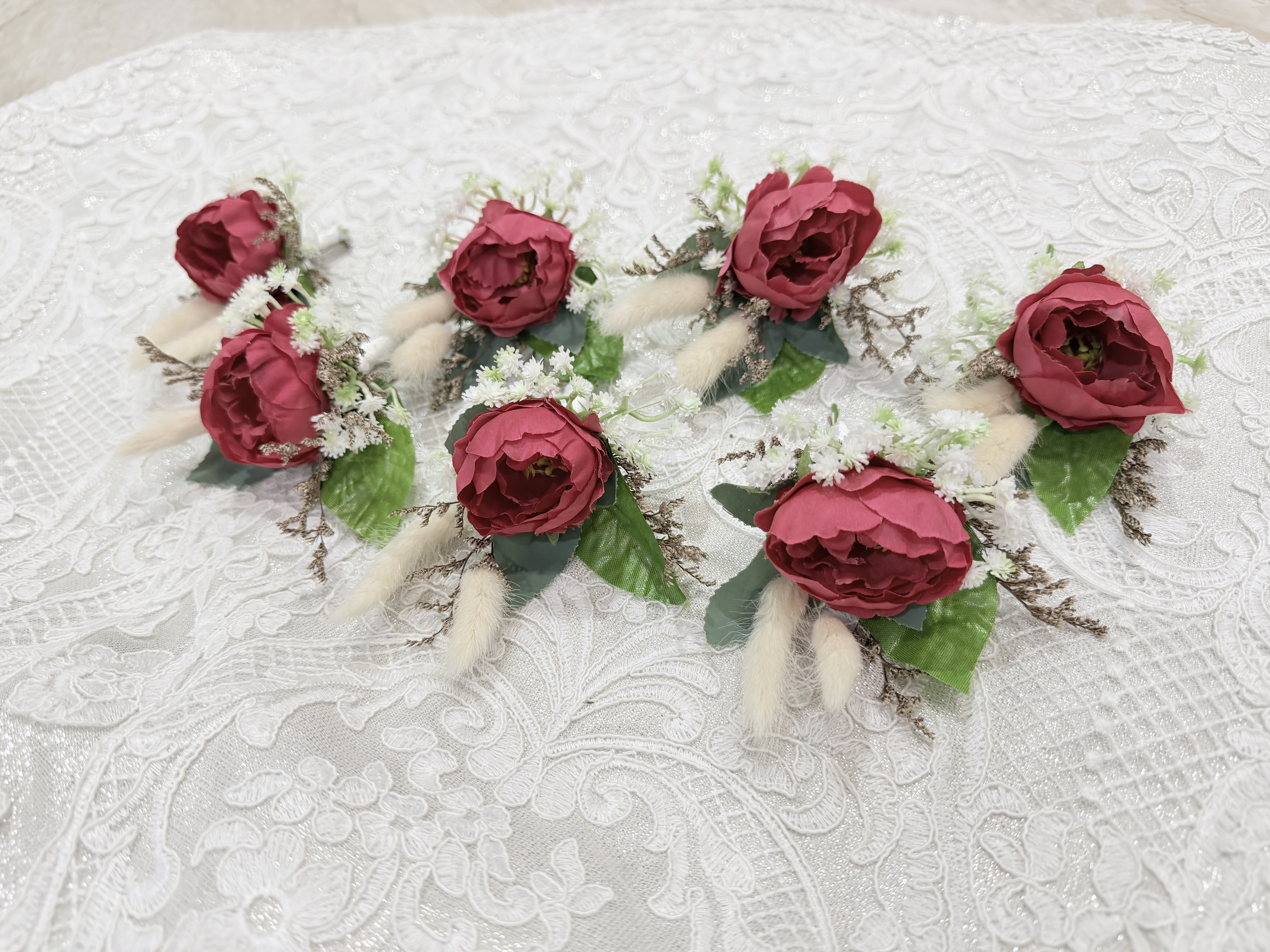 Crimson Lace Floral Decoration thumbnail 6