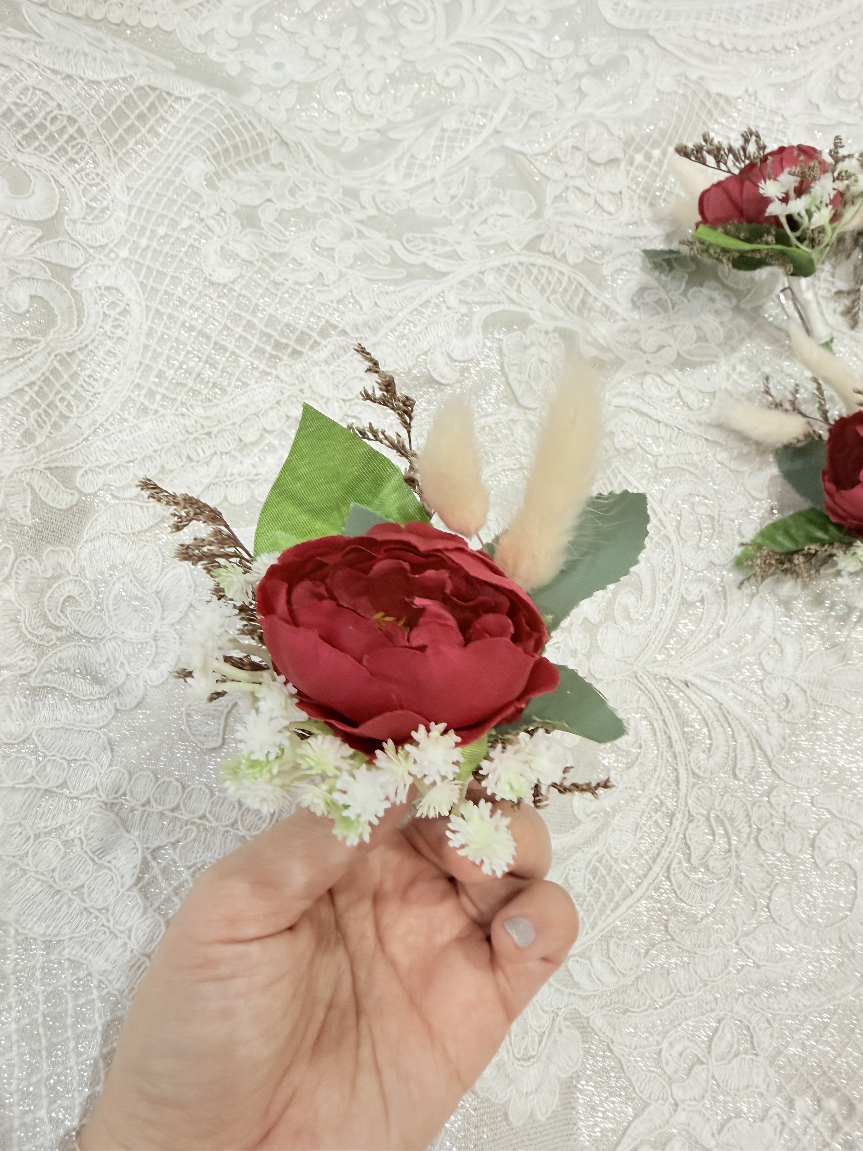 Crimson Pearl Corsage thumbnail 6