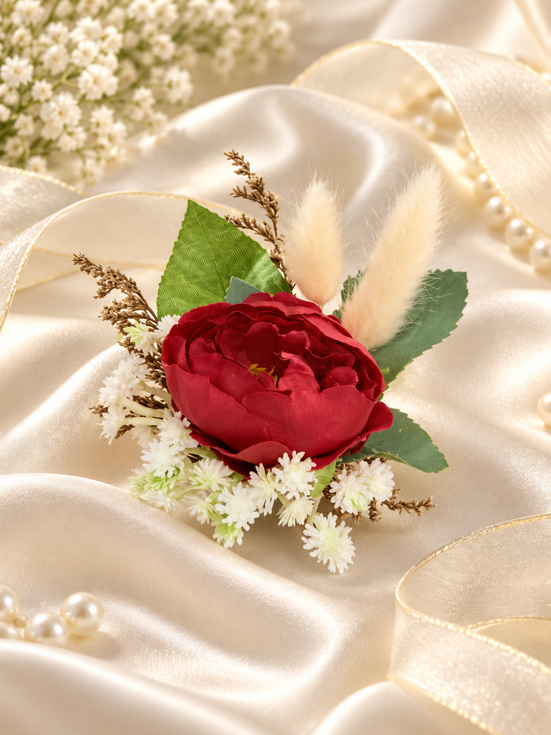 Crimson Pearl Corsage thumbnail 5