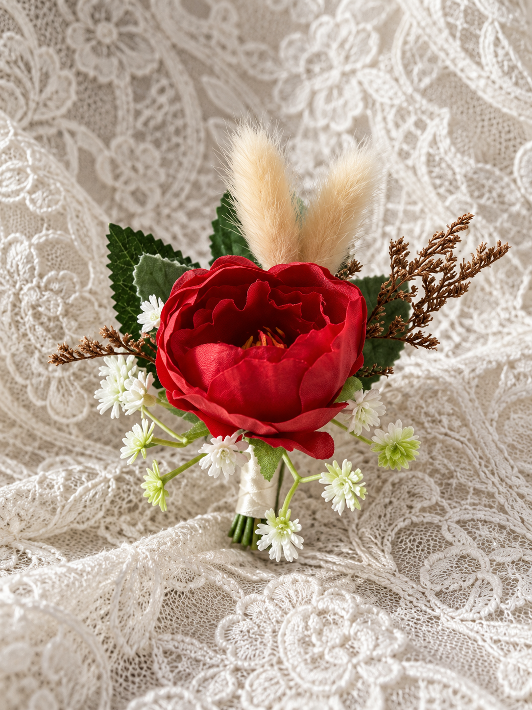 Crimson Lace Corsage thumbnail 2