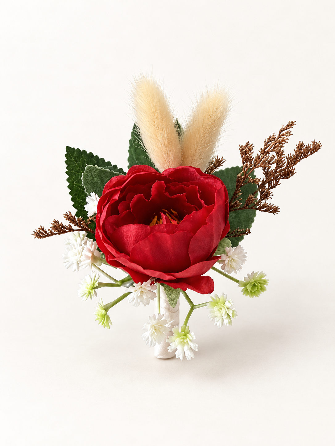 Crimson Lace Corsage