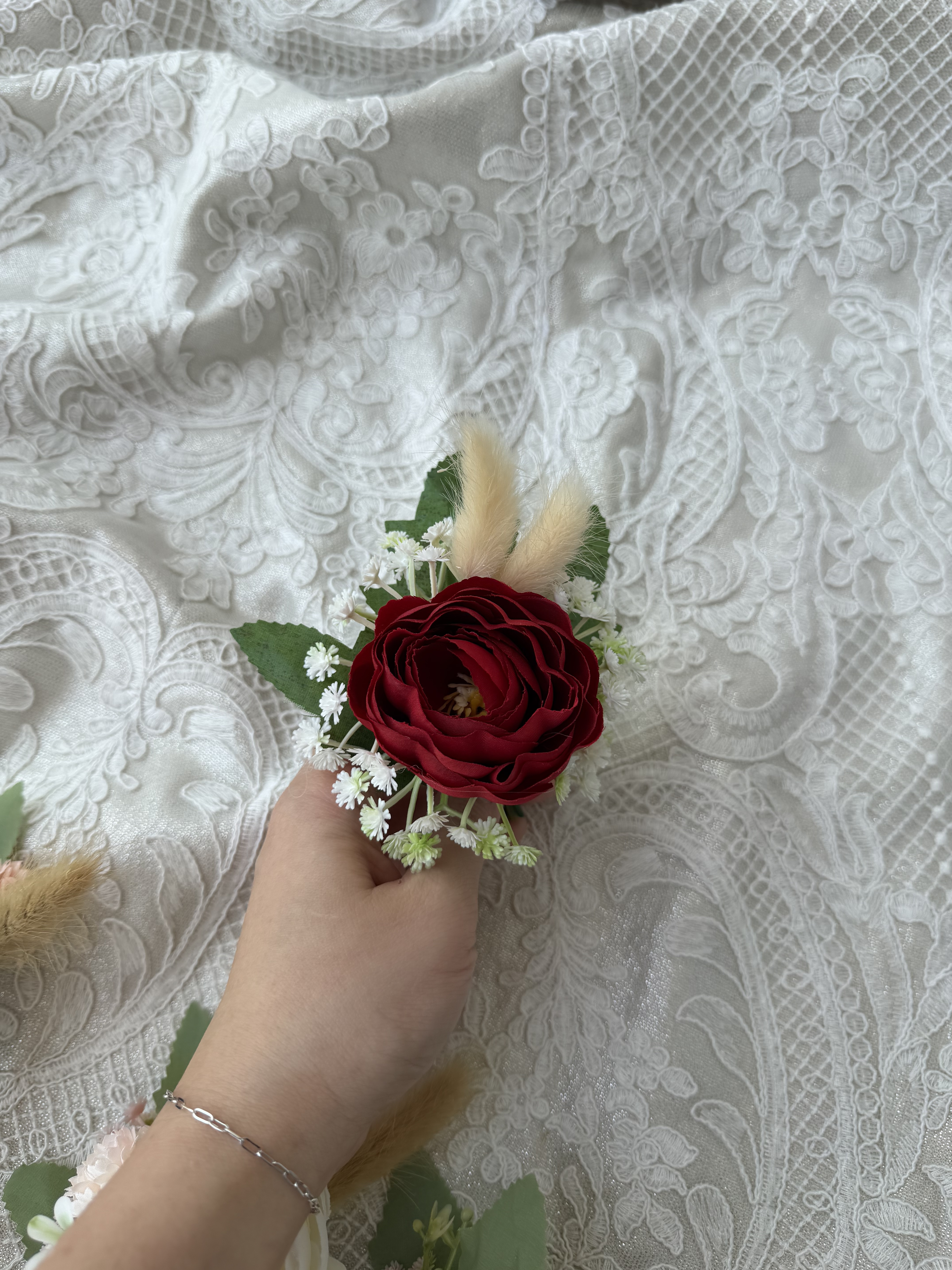 Crimson Lace Corsage thumbnail 6
