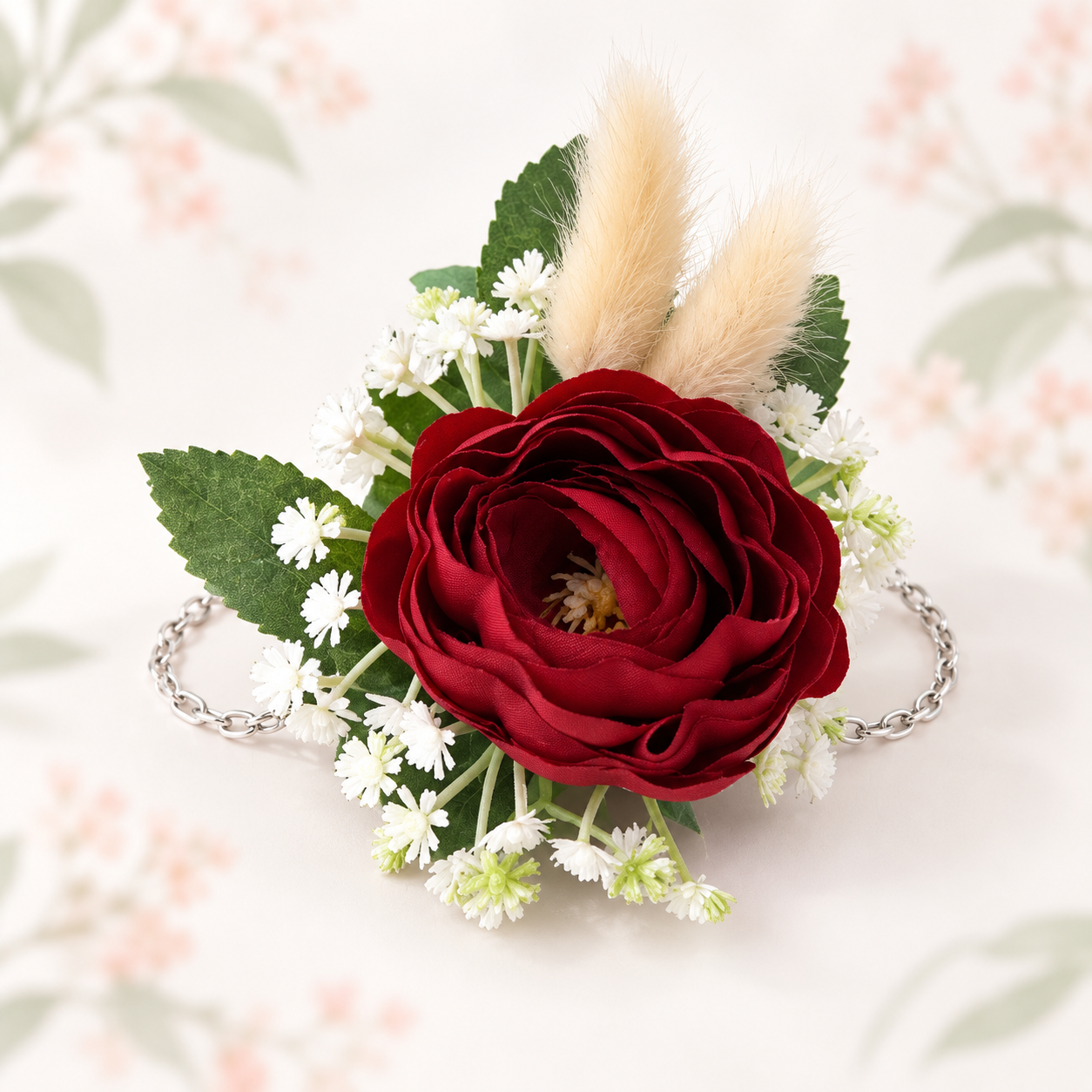 Crimson Lace Corsage