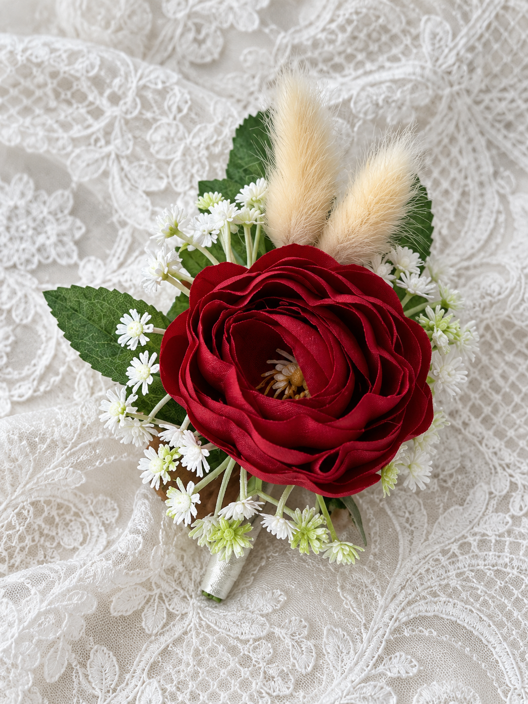 Crimson Lace Corsage thumbnail 2
