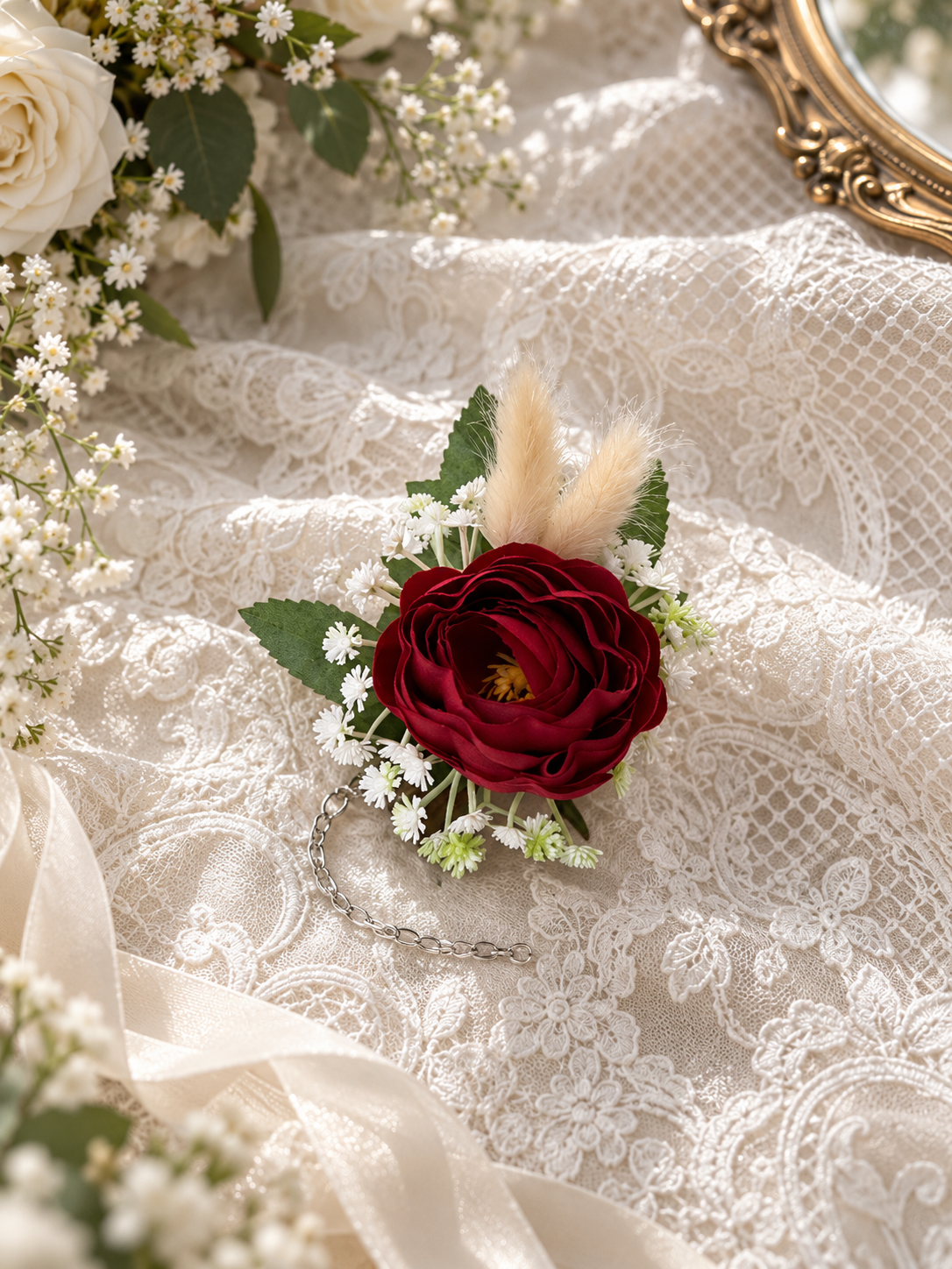Crimson Lace Corsage thumbnail 5