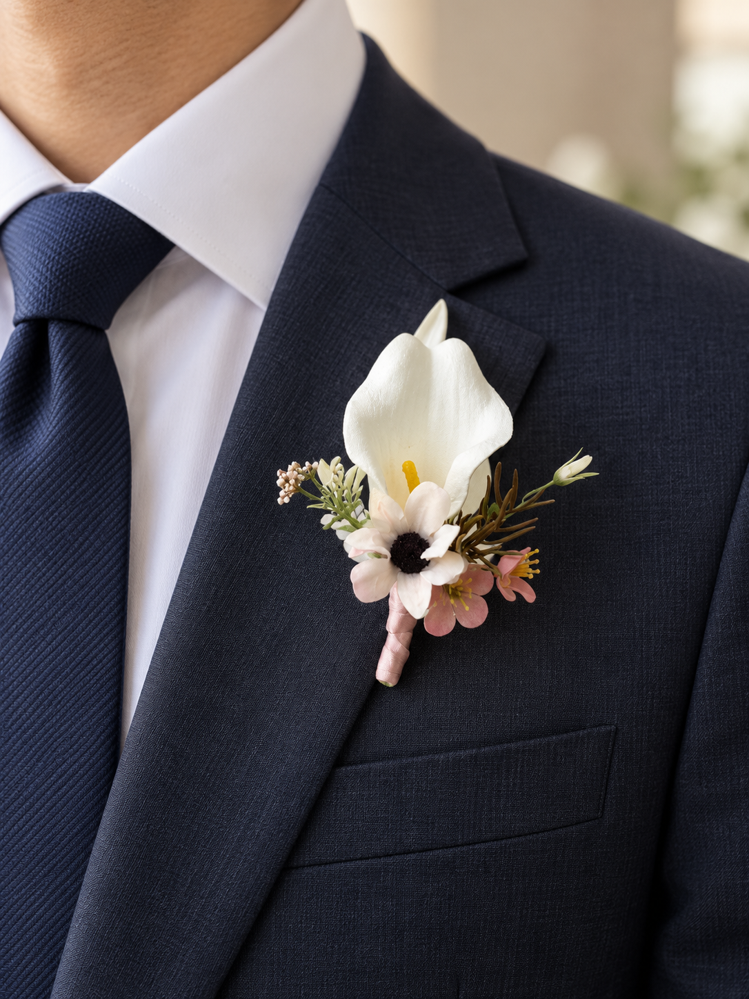 Ivory Blush Corsage thumbnail 4