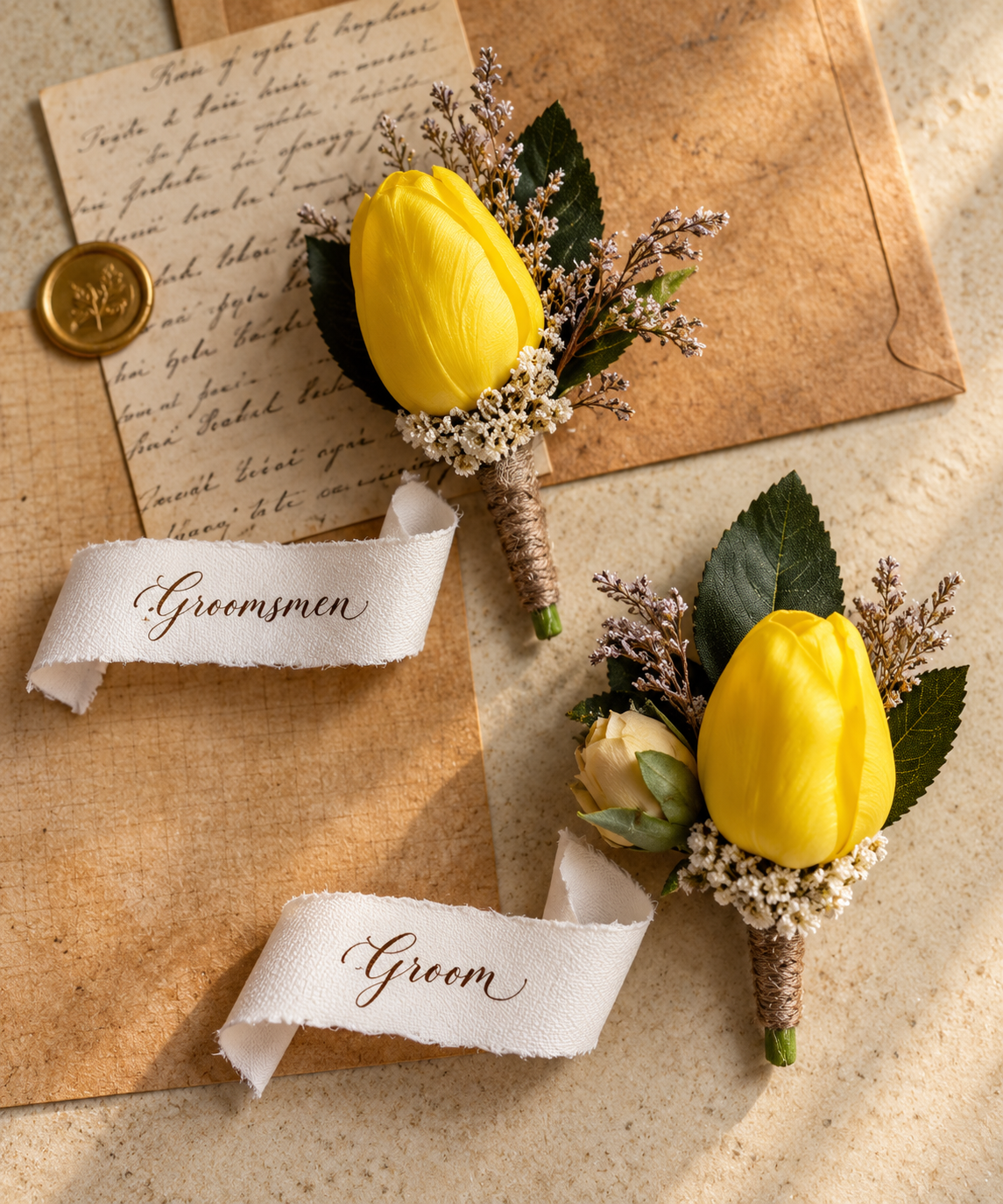 Golden Tulip Corsage thumbnail 2