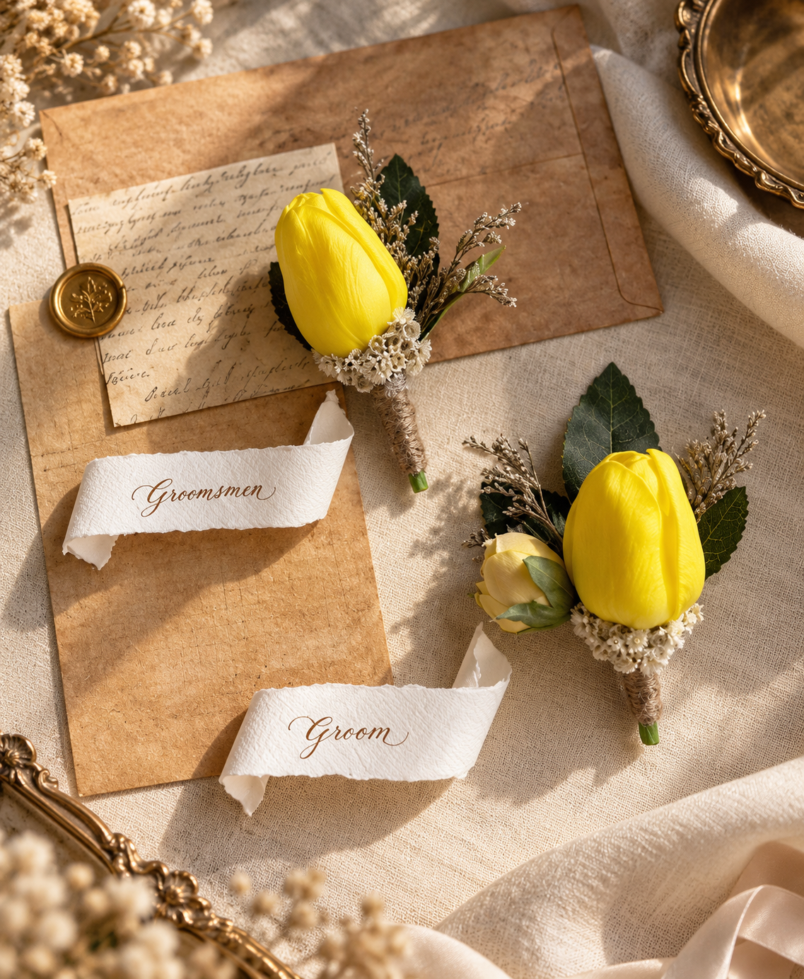 Golden Tulip Corsage thumbnail 5