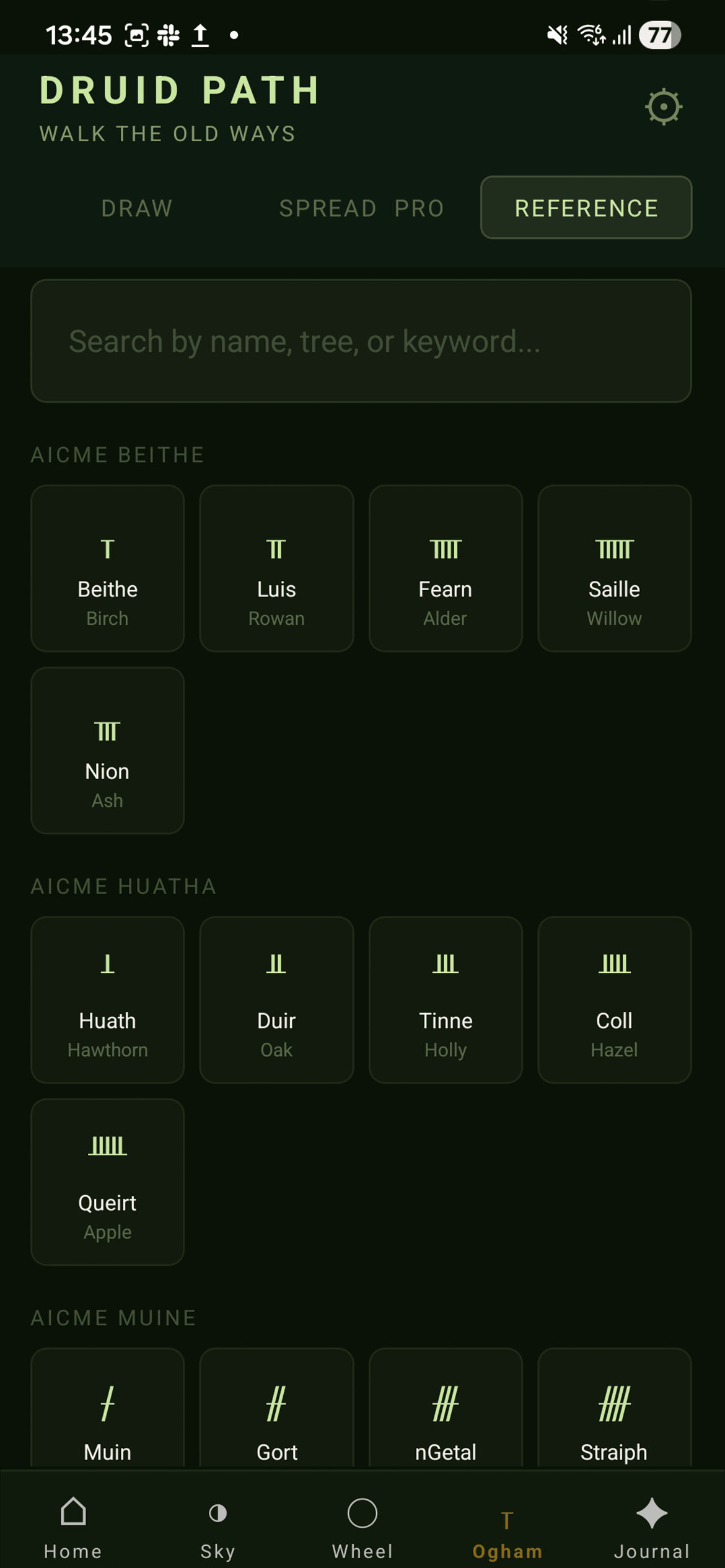 Ogham — Reference Library
