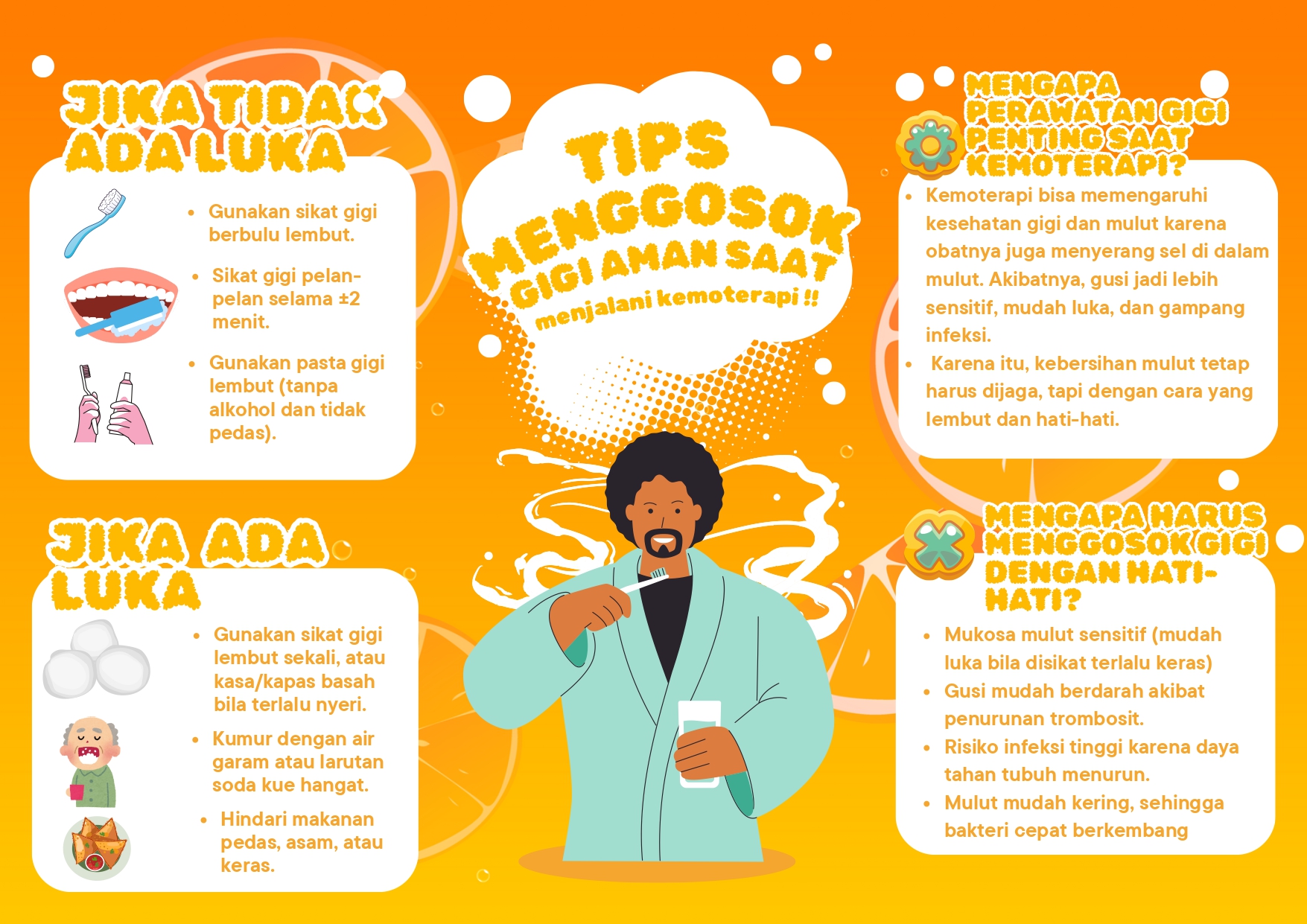 Gambar 1 untuk Cara menggosok gigi pada pasien kanker yg menerima kemoterapi