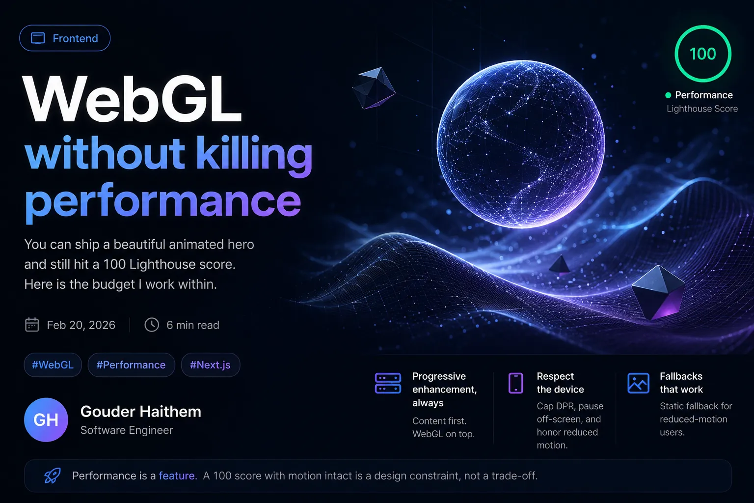 WebGL without killing performance