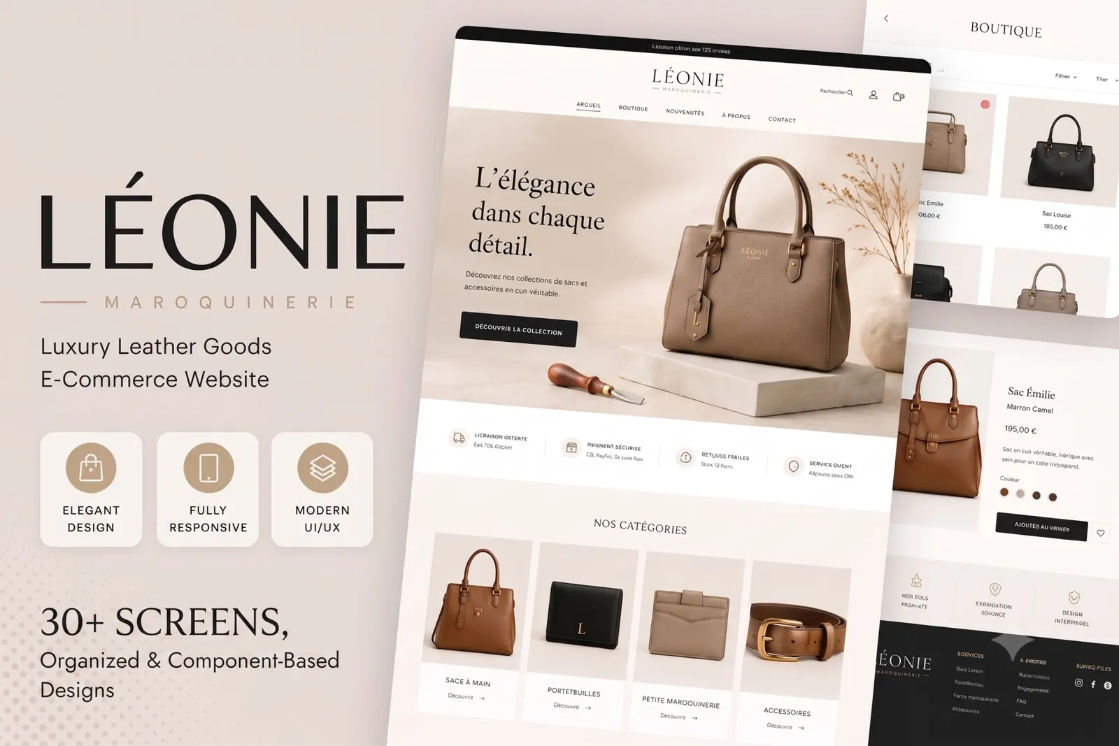 Léonie Maroquinerie — E-commerce