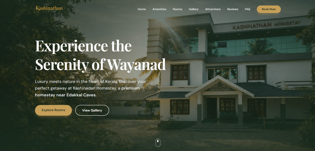 Homestay Landing Page with Admin Panel