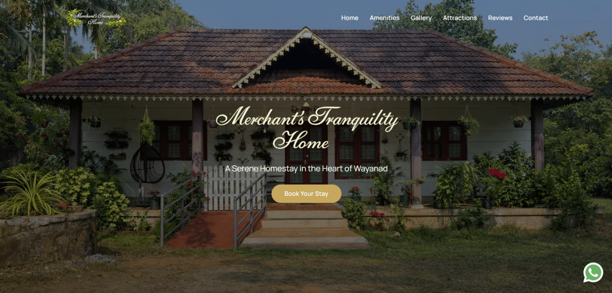 Homestay Landing Page