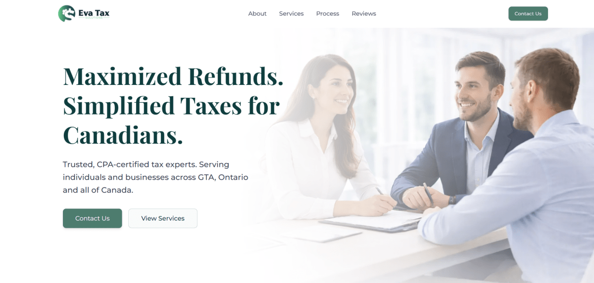 Tax Service Landing Page