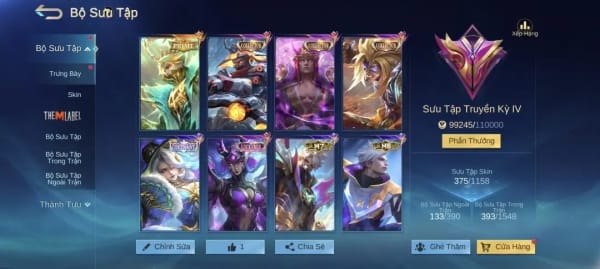 Acc gần 400 skin ngon bổ rẻ