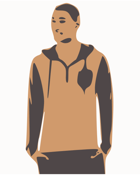 Chaz Kangeroo Hoodie-S-Orange