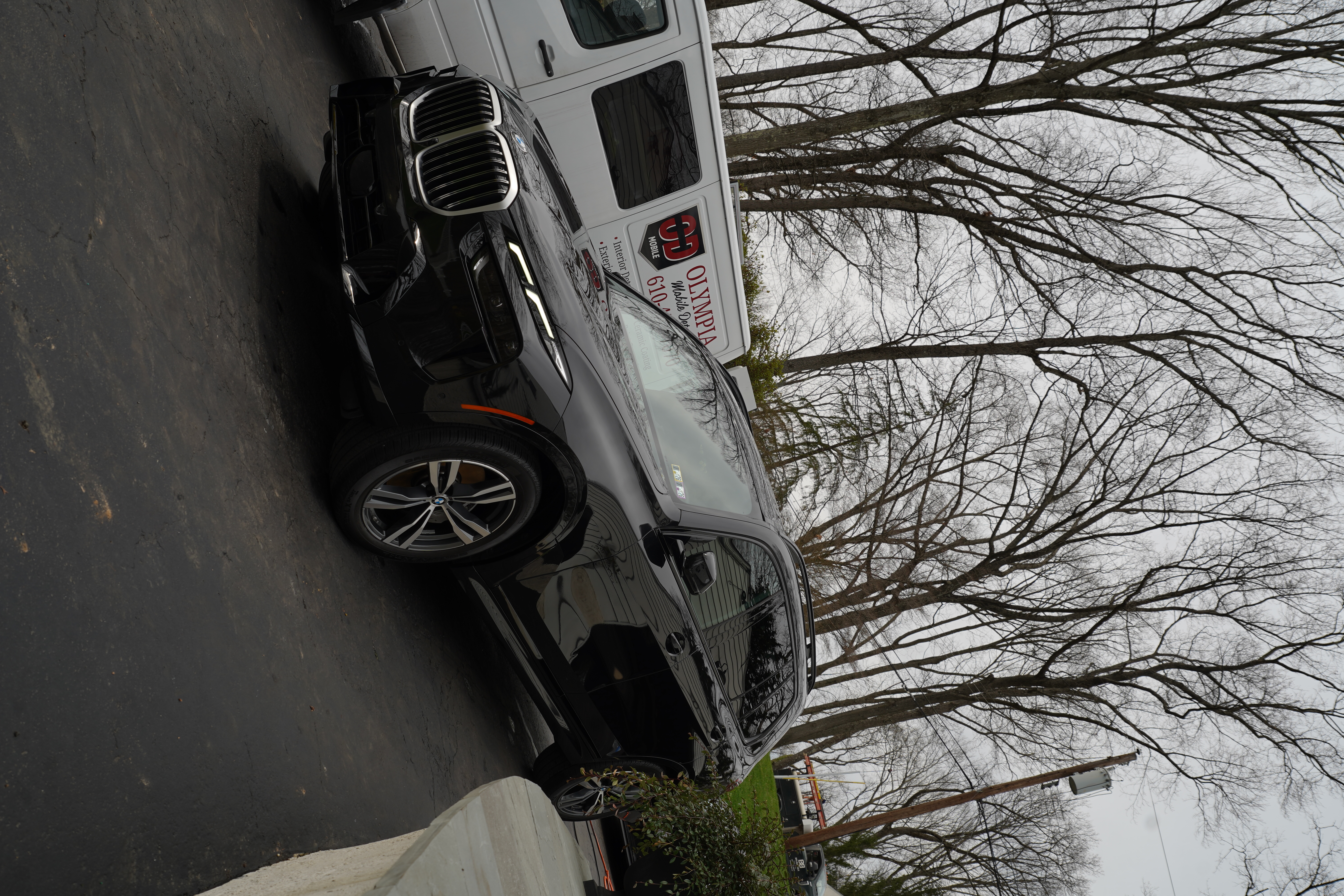 Black BMW X7 after mobile detail, Wayne PA