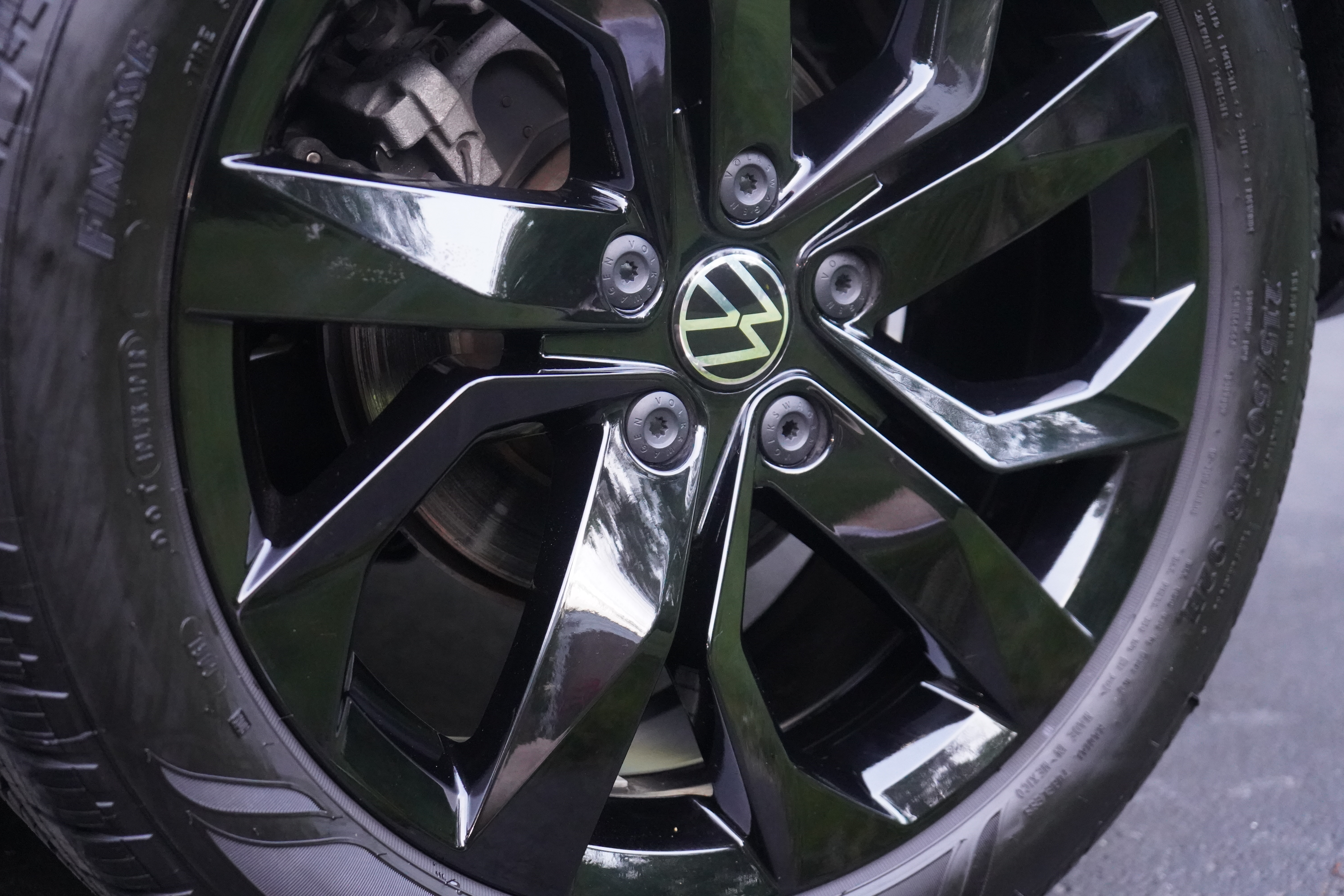 After wheel detail - VW polished wheel close up