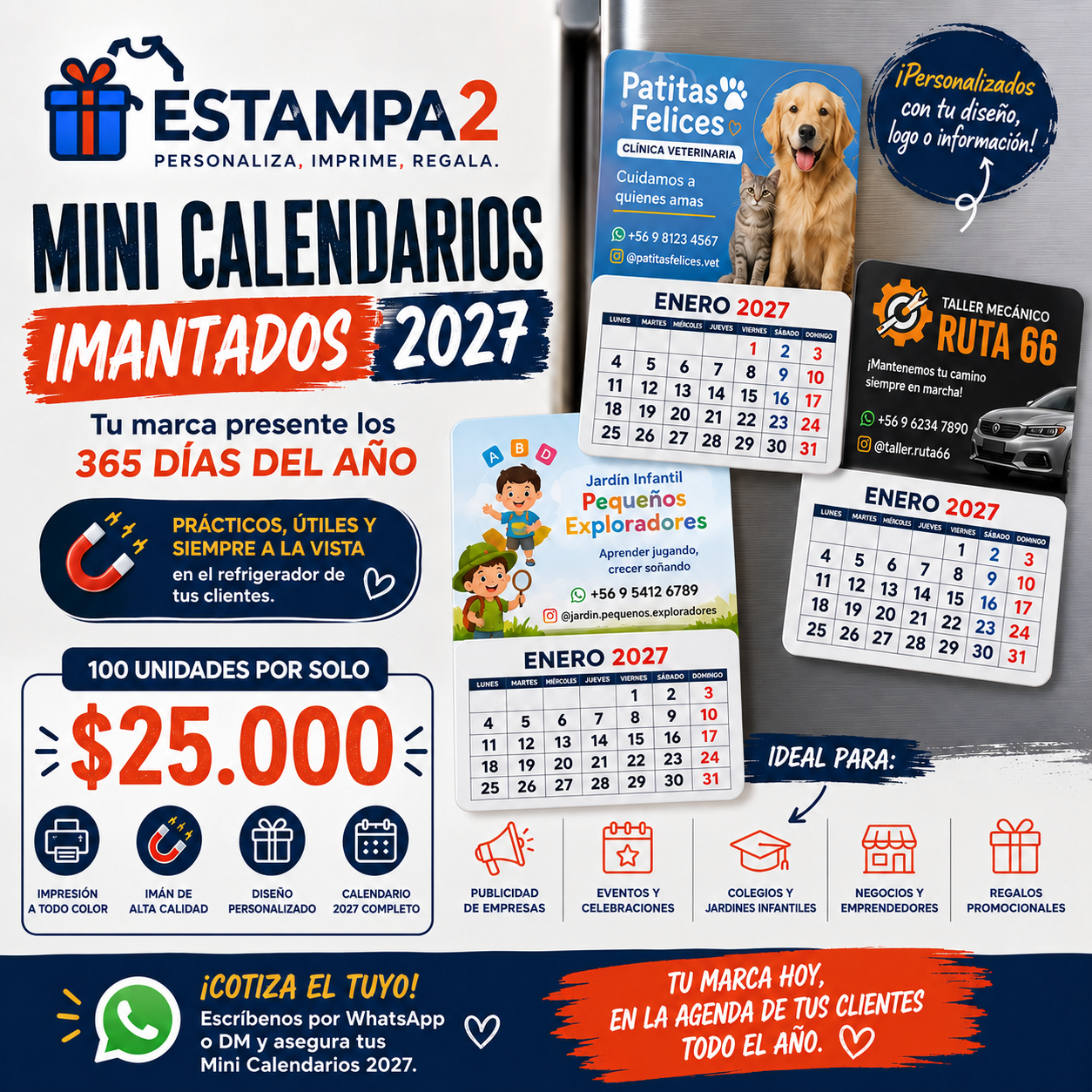 Mini calendarios 2027