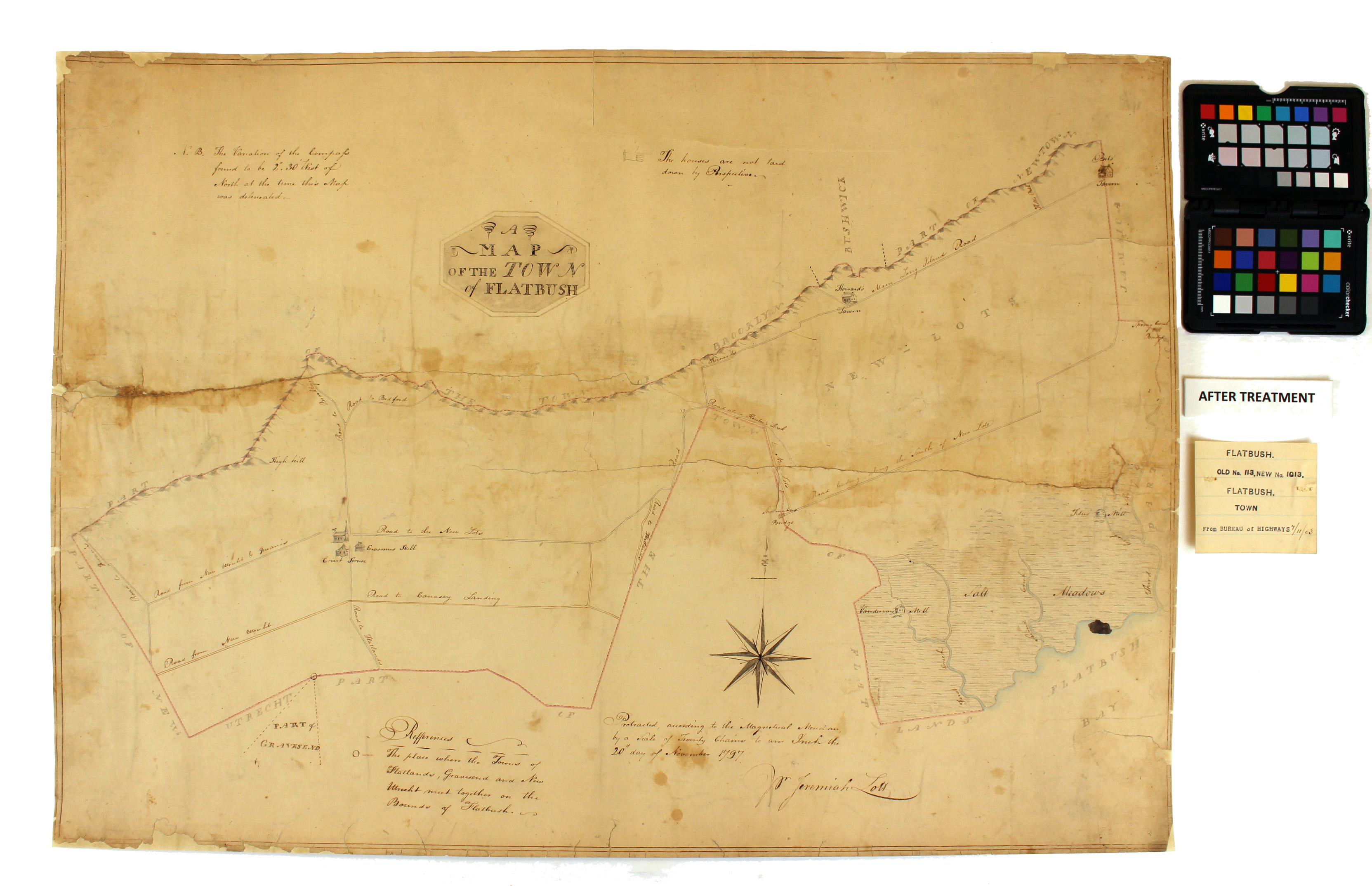 Map of the Town of Flatbush 1797