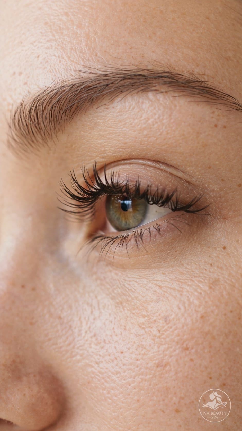 Wimpern und Augenbrauen Detail