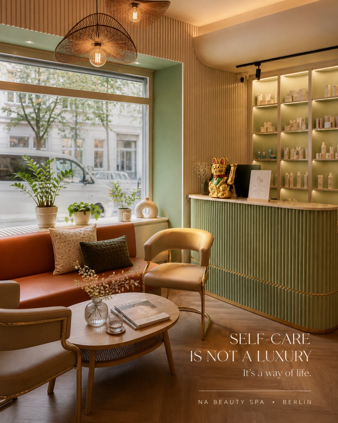 Ruhiger Beauty Lounge Bereich bei Na Beauty Spa Berlin