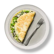 Mediterranean Broccoli Cheese Omelette