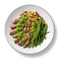 Grilled Steak with Wild Rice