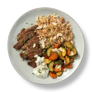 Middle Eastern Steak with Rice Pilaf