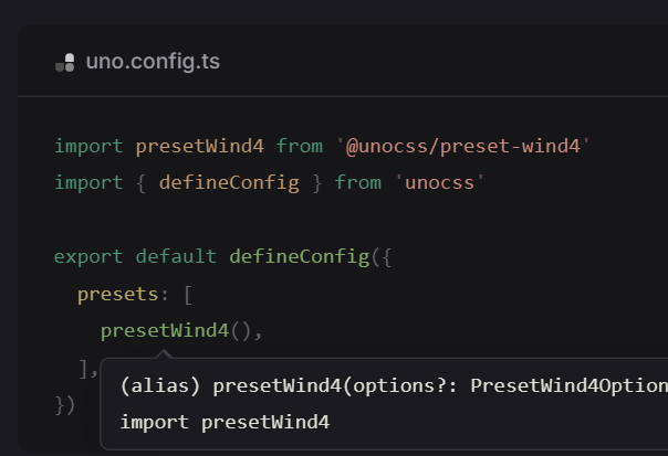 ใช้ unocss แทน tailwindcss