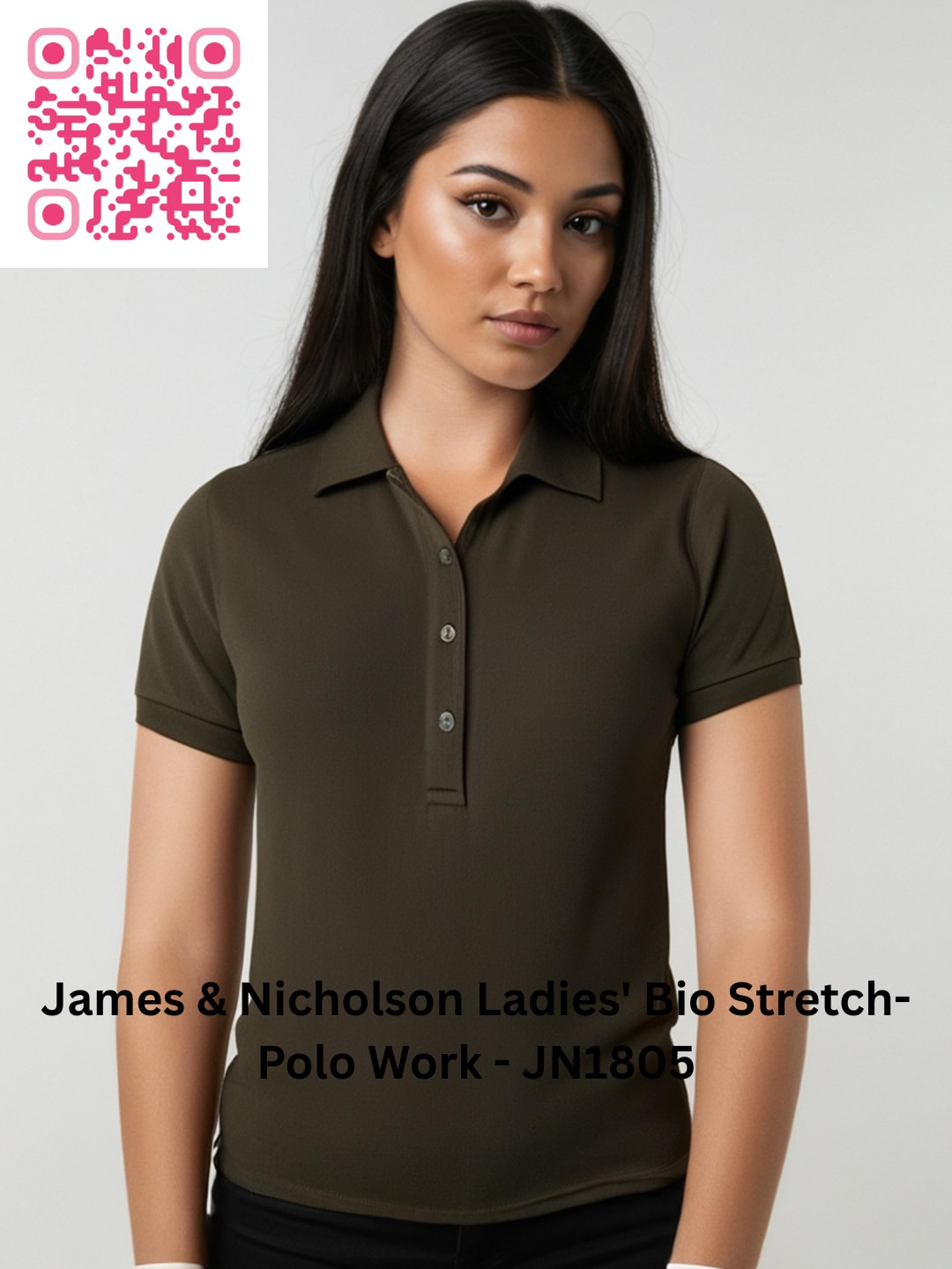 James & Nicholson Ladies' Bio Stretch-Polo Work - JN1805