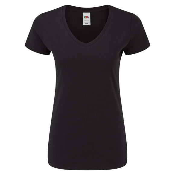 Fruit of the Loom Ladies Iconic 150 V-Neck T - 61-444-0