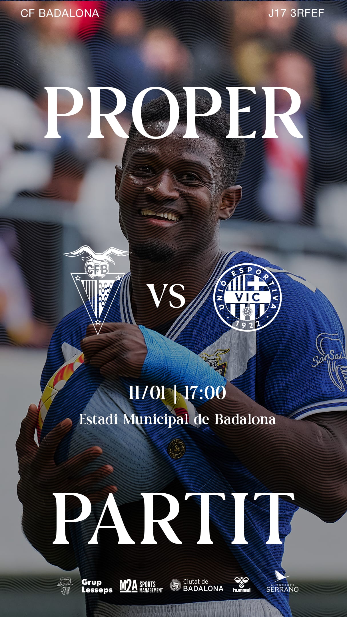 Jornada 17 RFEF CF Badalona - Vic