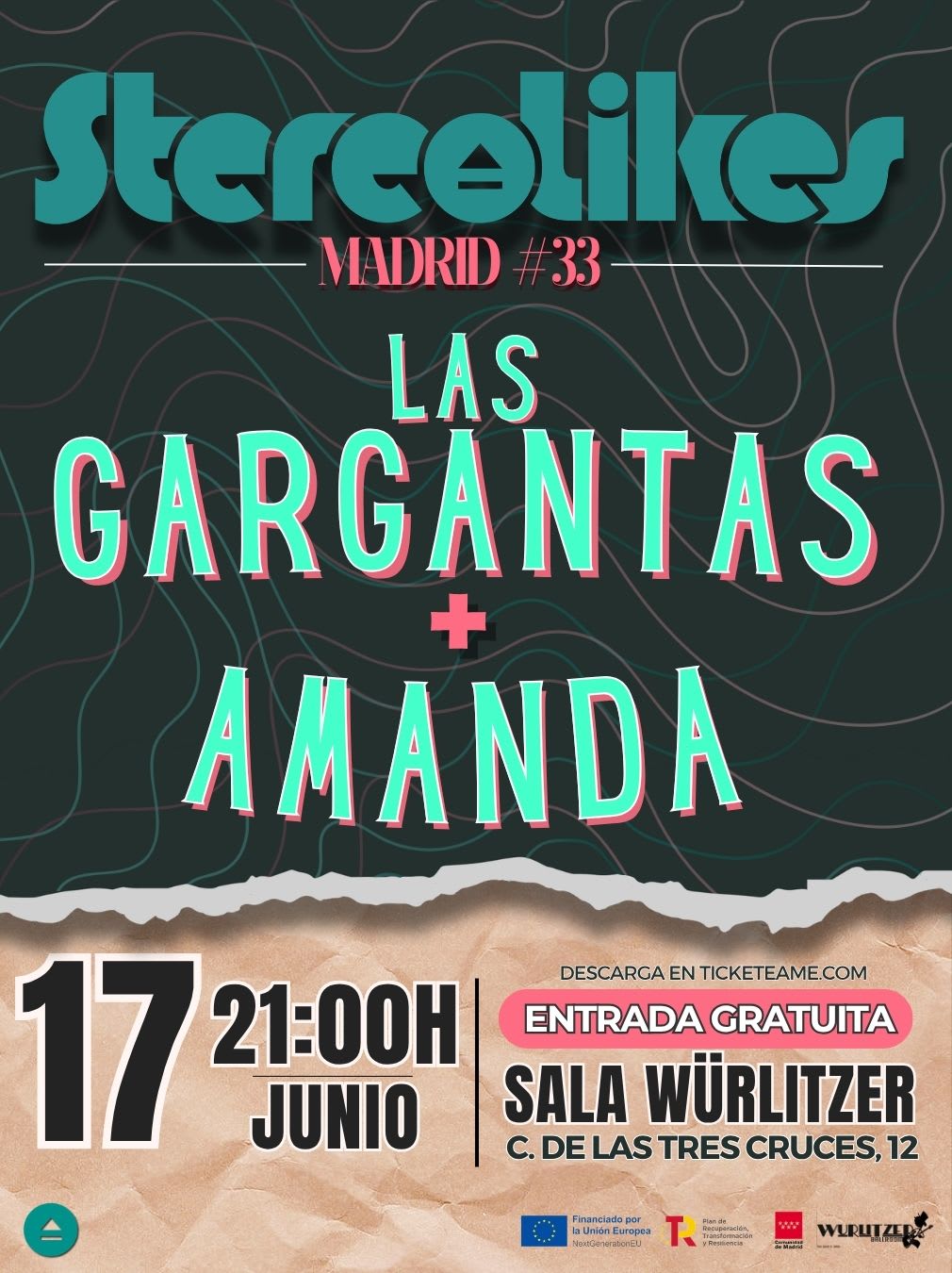 Imagen del evento: STEREOLIKES MADRID #33 LAS GARGANTAS + AMANDA