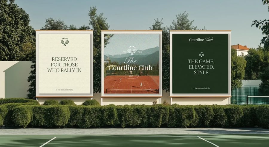 The Courtline Club | Brand Identity Design