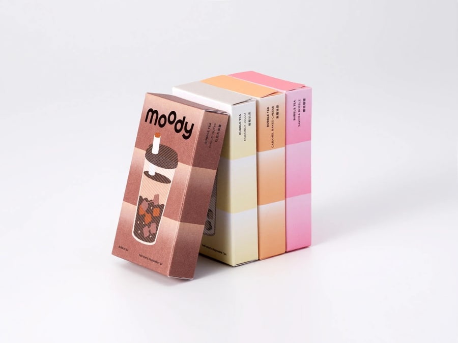 moody bubble tea ｜包装及产品设计 - Zhe Gu
