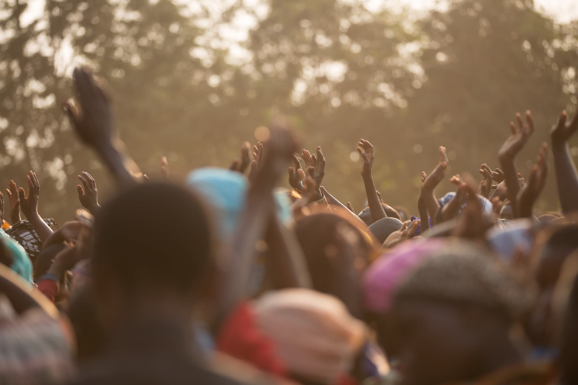 image of people worshiping