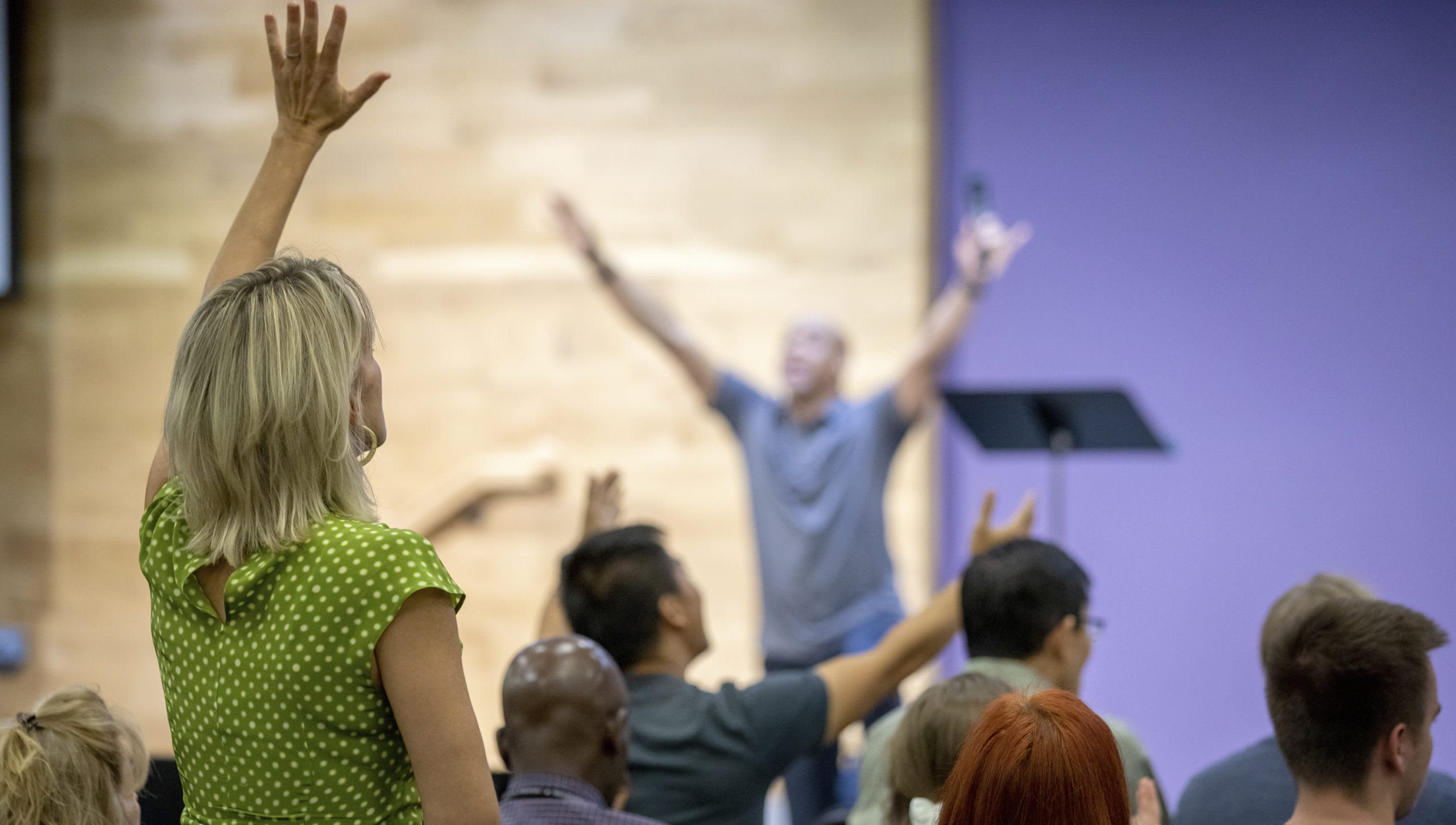 worshiping during chapel service