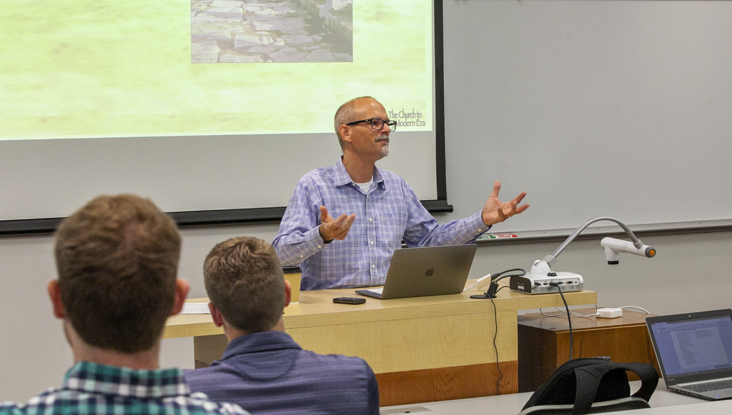 Dr. Svigel teaching a class