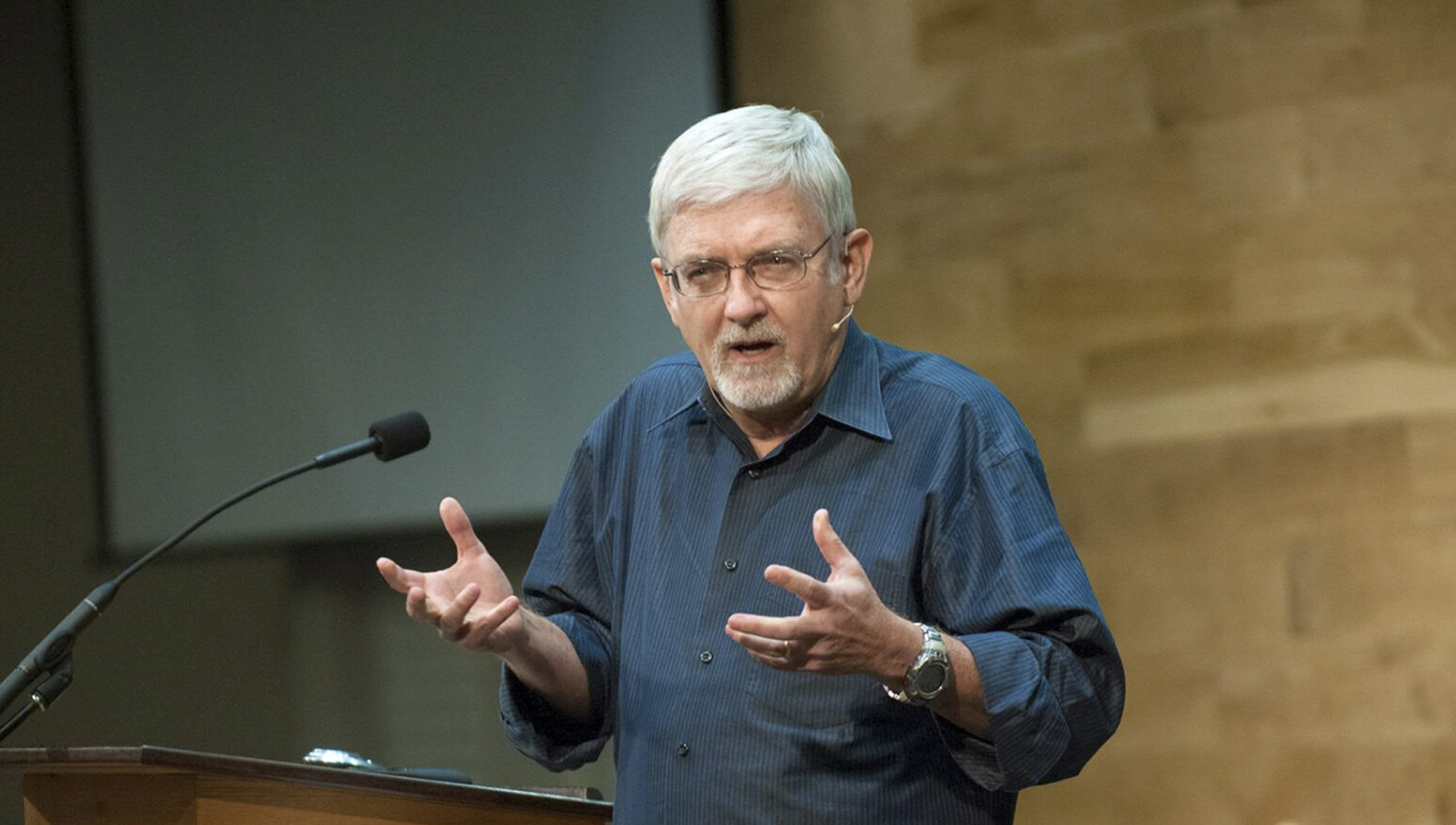 Dr. Ralston preaching in chapel