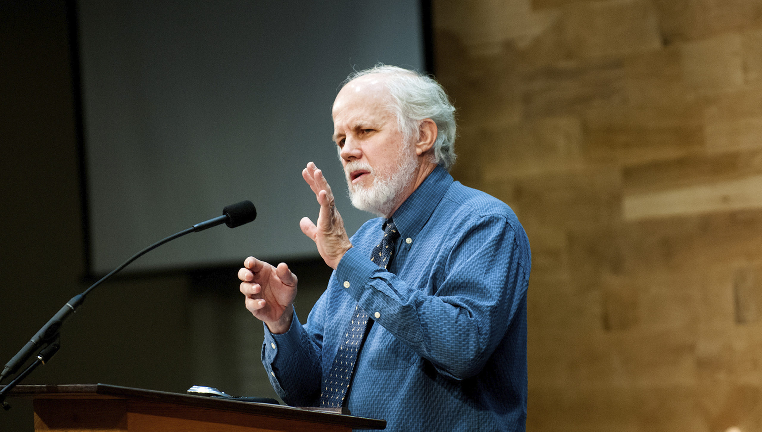 Dr. Grant in chapel
