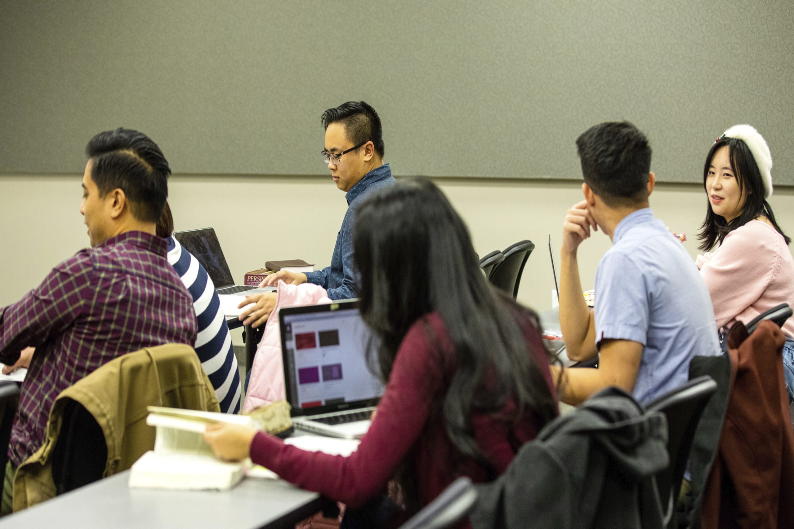 Chinese students in class