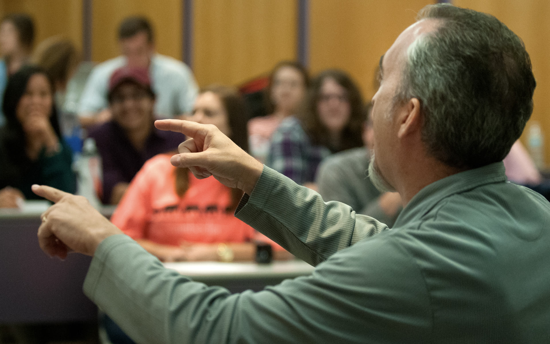 Yarbrough teaching a class