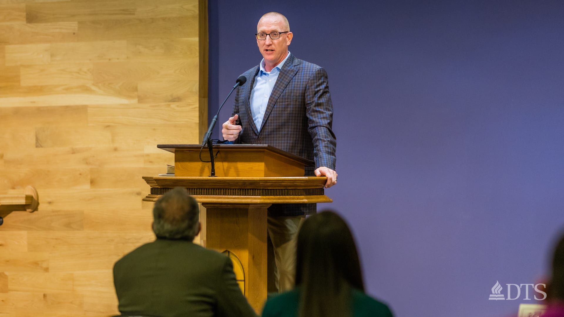 Dr. Tom Hayes in chapel at DTS