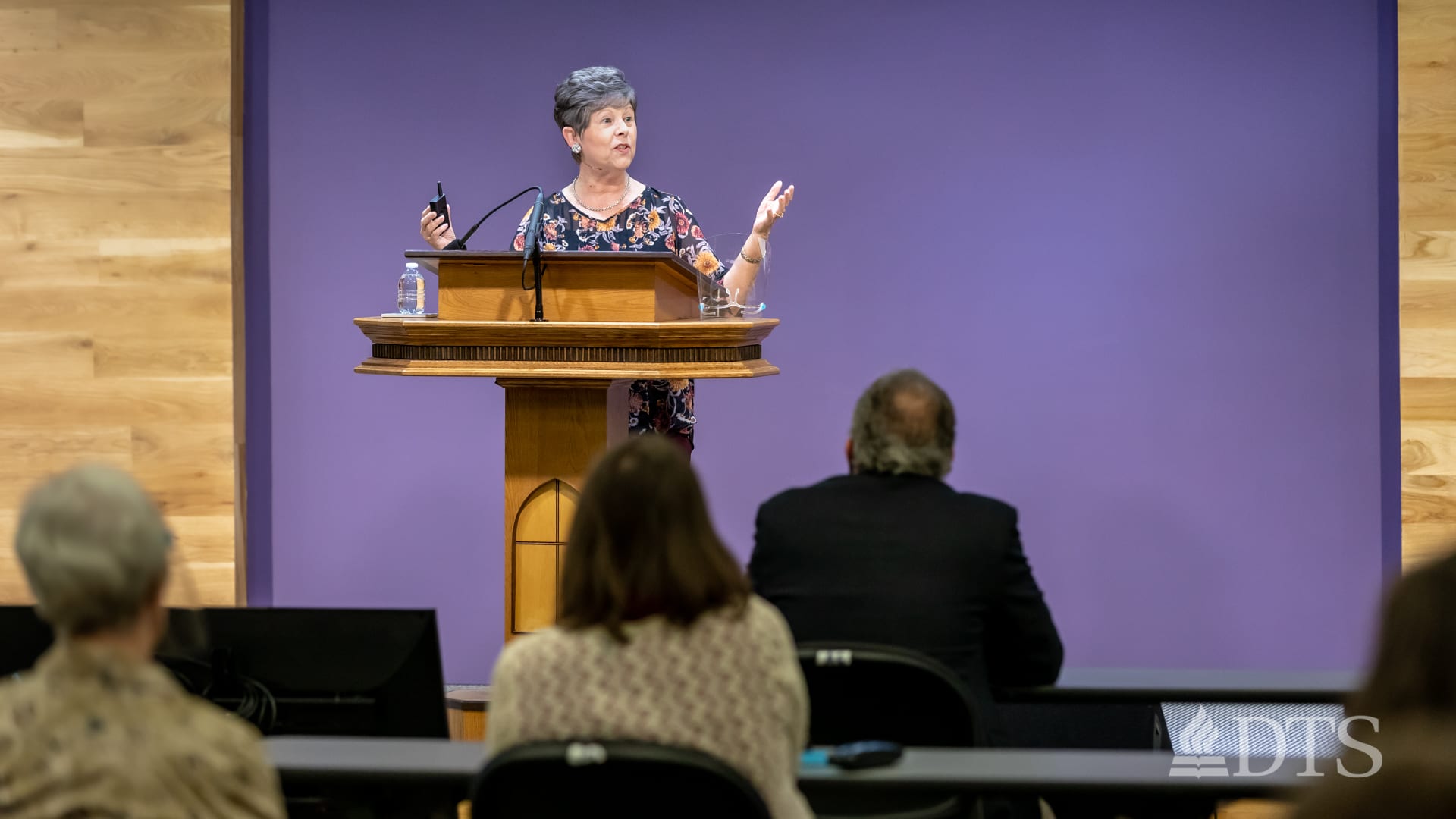 Dr. Sue Edwards in chapel at DTS